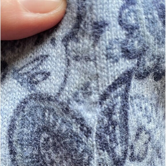 Tweeds Womens L Wool Angora Paisley Cardigan Sweater Fairy Whimsy Boho Romantic - Picture 7 of 9